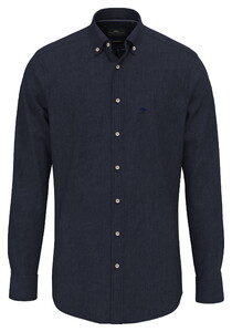 Fynch-Hatton Denim Button-Down Shirt Navy