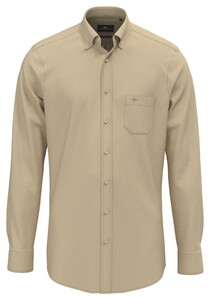 Fynch-Hatton Dobby Garment Dyed Button-Down Overhemd Zand