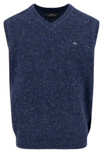 Fynch-Hatton Donegal Knit V-Neck Slip-Over Navy
