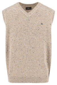 Fynch-Hatton Donegal Knit V-Neck Spencer Winter White