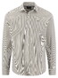 Fynch-Hatton Essential Fine Stripe Button-Down Overhemd Donker Khaki