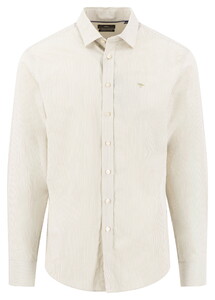 Fynch-Hatton Essential Fine Stripe Kent Collar Overhemd Pistache