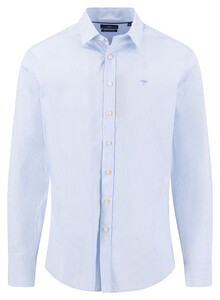 Fynch-Hatton Essential Fine Stripe Kent Collar Shirt New Breeze