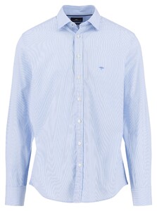 Fynch-Hatton Essential Fine Stripe Kent Overhemd Soft Blue