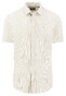Fynch-Hatton Essential Fine Stripe Short Sleeve Premium Cotton Overhemd Pistache