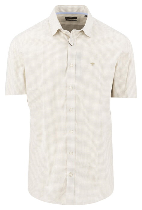 Fynch-Hatton Essential Premium Cotton Mini Check Overhemd Pistache