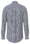 Fynch-Hatton Fancy Pattern Poplin Button-Down Overhemd Misty Blue