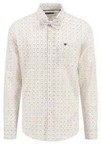 Fynch-Hatton Fantasy Star Pattern Button Down Overhemd Winter White