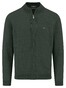 Fynch-Hatton Faux-Uni Subtle Texture Stand-Up Collar Cardigan Dark Ivy