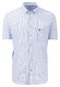 Fynch-Hatton Fine Check Oxford Short Sleeve Button-Down Overhemd Lichtblauw-Wit