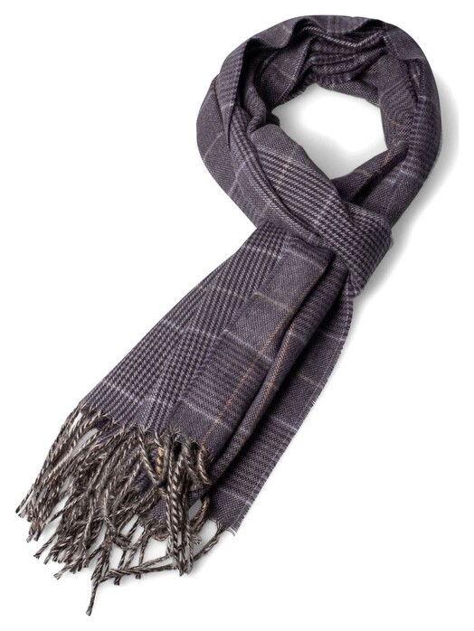 Fynch-Hatton Fine Multi Stripe Check Sjaal Navy