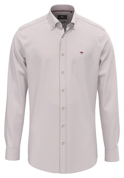 Fynch-Hatton Fine Oxford Stripe Button-Down Overhemd Berry