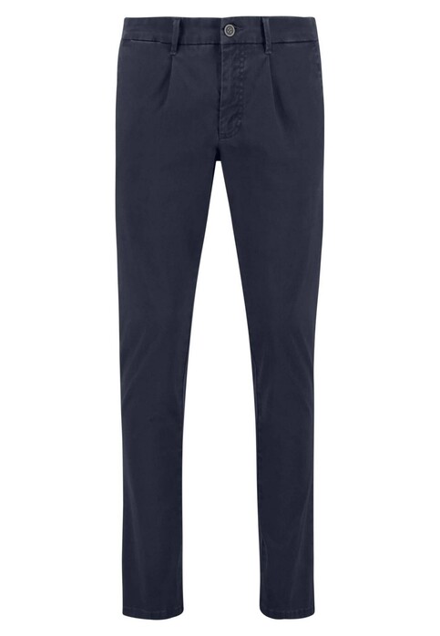 Fynch-Hatton Fine Printed Structure Chino Pants Dark Navy