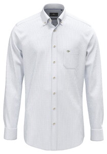 Fynch-Hatton Fine Stripe Washed Oxford Overhemd New Breeze
