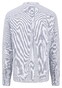 Fynch-Hatton Fine Striped Linnen Stand-Up Collar Overhemd Navy
