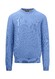 Fynch-Hatton Fine Structure Cotton O-Neck Trui Crystal Blue