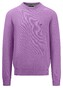 Fynch-Hatton Fine Structure Cotton O-Neck Trui Dusty Lavender