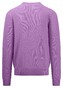 Fynch-Hatton Fine Structure Cotton O-Neck Trui Dusty Lavender