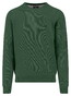 Fynch-Hatton Fine Texture O-Neck Cotton Trui Dark Leaf