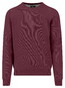 Fynch-Hatton Fine Texture O-Neck Cotton Trui Deep Merlot
