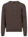 Fynch-Hatton Fine Texture O-Neck Cotton Trui Earth