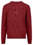 Fynch-Hatton Fine Texture O-Neck Cotton Trui Garnet Red