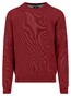 Fynch-Hatton Fine Texture O-Neck Cotton Trui Garnet Red