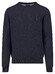 Fynch-Hatton Fine Texture O-Neck Cotton Trui Navy