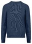 Fynch-Hatton Fine Texture O-Neck Cotton Trui Night