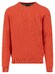 Fynch-Hatton Fine Texture O-Neck Cotton Trui Spicy Red