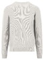 Fynch-Hatton Fine Texture O-Neck Cotton Trui Winter White