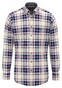 Fynch-Hatton Flanel Check Button-Down Overhemd Garnet Red-Navy