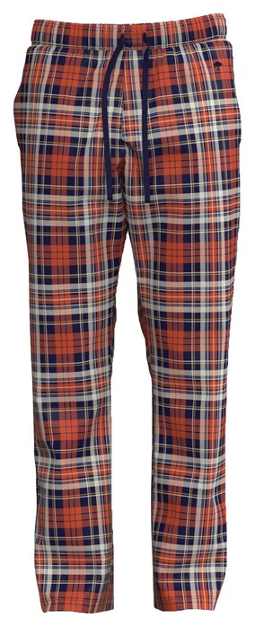 Fynch-Hatton Flanel Lounge Multi Check Drawstring Nachtmode Flame-Navy-Winter White