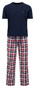 Fynch-Hatton Flanel Lounge Set Nachtmode Garnet Red