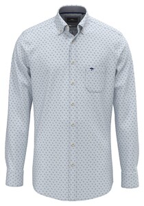 Fynch-Hatton Flanel Mini Paisley Button-Down Overhemd Summer Breeze