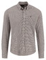 Fynch-Hatton Flanel Vichy Check Overhemd Dark Chocolate