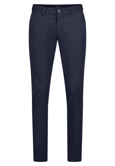 Fynch-Hatton Flat-Front Stretch Chino Broek Dark Navy