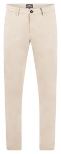 Fynch-Hatton Flat-Front Uni Color Cotton Subtle Stretch Broek Zand