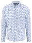 Fynch-Hatton Fresh Flower Pattern Overhemd Harbor Blue