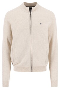 Fynch-Hatton Full Zip Cotton Structure Cardigan New Off White