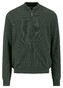 Fynch-Hatton Fullzip Subtle Texture Cotton Vest Dark Ivy