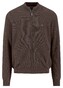 Fynch-Hatton Fullzip Subtle Texture Cotton Vest Earth