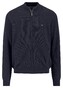 Fynch-Hatton Fullzip Subtle Texture Cotton Vest Navy