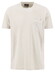 Fynch-Hatton Garment Dyed Cotton Linnen Crew Neck Chest Pocket T-Shirt Cement