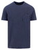 Fynch-Hatton Garment Dyed Cotton Linnen Crew Neck Chest Pocket T-Shirt Navy