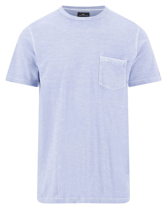 Fynch-Hatton Garment Dyed Cotton Linnen Crew Neck Chest Pocket T-Shirt New Breeze