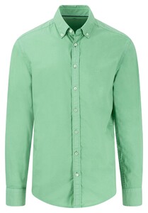 Fynch-Hatton Garment Dyed Poplin Button-Down Overhemd Turf Green