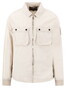 Fynch-Hatton Garment Dyed Solid Color Overshirt Cement