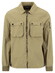 Fynch-Hatton Garment Dyed Solid Color Overshirt Donker Khaki