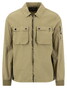 Fynch-Hatton Garment Dyed Solid Color Overshirt Donker Khaki